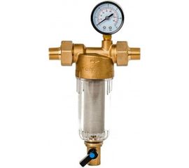 Фильтр 1/2, с манометром, для холодной воды, d60 Гейзер Бастион 112 32670 