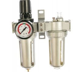 Фильтр влагоотделитель  двойной AFRL802 1/4" с регулятором и лубрикатором Pegas PGS-4701 