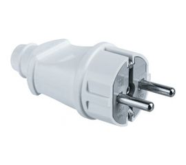 Вилка Navigator NCA-PL02-16A-E-WH, прямая, с заземлением, белая 61359 