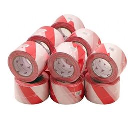 Оградительная лента Протэкт Эконом 250 п.м., 75мм, Бело-красная ЛО-250/75 Э б/кр 