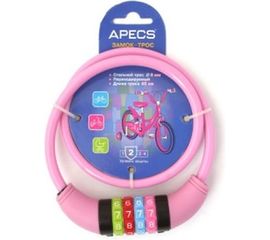 Велосипедный замок Apecs PD-82-65CM-CODE-PINK 20438 