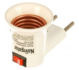 Патрон-переходник NAVIGATOR с розетки на E27 71 992 NLA-S-E27 71992 454086 