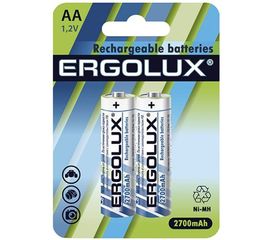 Аккумулятор Ergolux NHAA2700BL2,1.2В, AA-2700mAh, Ni-Mh, BL-2 12445 
