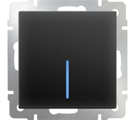 Выключатель WERKEL WL08-SW-1G-LED одноклавишный с подсветкой черный матовый a029871 