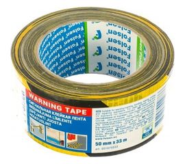 Сигнальная влагостойкая тканевая лента Folsen 50 мм x 33 м черно-желтая 051075033 