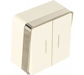 Выключатель WERKEL WL15-03-03 двухклавишный с подсветкой Gallant белый a036764 