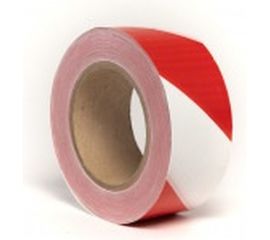 Сигнальная лента SDM бело-красная 50 ммх200 м 0489 