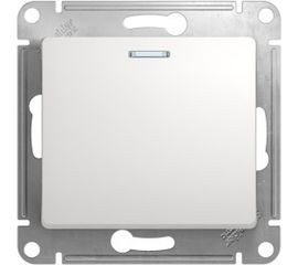 Одноклавишный механизм выключателя Schneider Electric СП GLOSSA 10А IP20 10AX с подсветкой белый GSL000113 