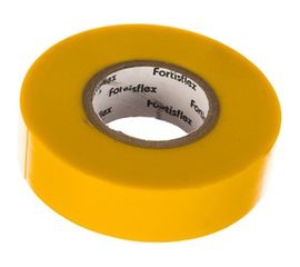 Изолента ПВХ FORTISFLEX 19 ммх0.15 ммх20 м желтая 71232 