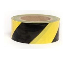 Лента для ограждений SDM 50 мм х 150 м желто-черная 4537 