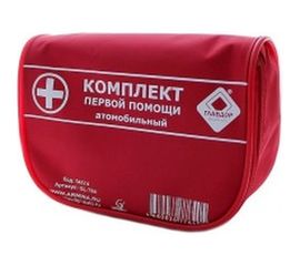 Автомобильная аптечка первой помощи в красной сумочке ГЛАВДОР GL-784 54574 