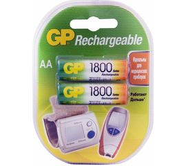 Перезаряжаемые аккумуляторы GP 180AAHC AA, емкость 1800 мАч 180AAHC-2DECRC2 