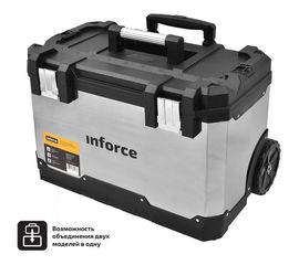 Металлопластиковый ящик для инструментов 24 на колесах Inforce 06-20-09:6661 