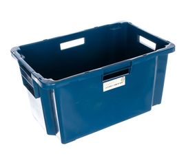 Мясной ящик п/э 600х400х300 сплошной синий Тара.ру 19570 