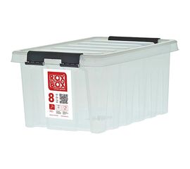 Ящик Rox Box п/п 335х220х155 мм с крышкой и клипсами прозрачный 18696 