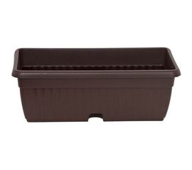 Балконный пластиковый ящик с поддоном ПРОТЭКТ коричневый ЯБ-40 К 