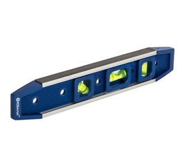 Строительный уровень КОБАЛЬТ 225 мм Торпедо 3 глазка магнитный 243-356 