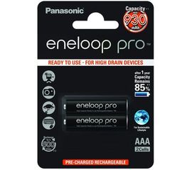 Аккумуляторы Panasonic eneloop pro BK-4HCDE/2BE 930mAh AAA R03 BL2 7706 