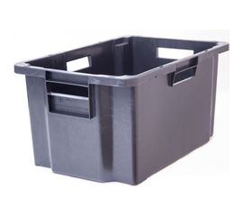 Ящик Тара.ру п/э мясной 600х400х300 сплошной черный 19564 