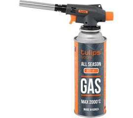 Газовая паяльная горелка для цангового баллона Tulips Tools с баллоном IG13-055 