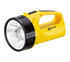 Аккумуляторный фонарь прожектор IN HOME PLA 01BY, 1LED, 140Lm, 7ч, 2 режима, з/у 230В 4690612031798 