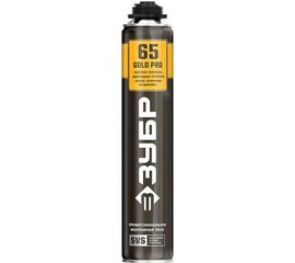 Профессиональная полиуретановая пена для монтажного пистолета Зубр GOLD PRO 65 всесезонная, SVS, 850мл 41157 