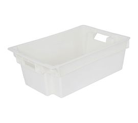 Мясной ящик, п/э сплошной 600х400х200 белый, вес 1,6 кг Тара.ру 01363 