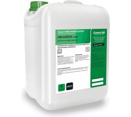 Нейтральное гелеобразное густое пенное средство ГринЛаб HW-iGREEN LIME со смягчающими добавками 5000 мл канистра HW-457/5 