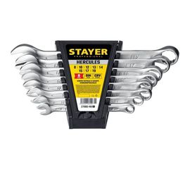 Набор комбинированных гаечных ключей Stayer 8 шт 8 - 19 мм HERCULES 27085-H8_z01 