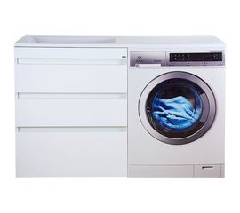 Напольная тумба под стиральную машину Misty Фостер - 70 три ящика белая Э-Фос01070-013ЯНС 