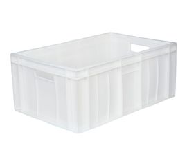 Мясной ящик п/э 600х400х250 сплошной белый, вес 2,2 кг Тара.ру 00387 