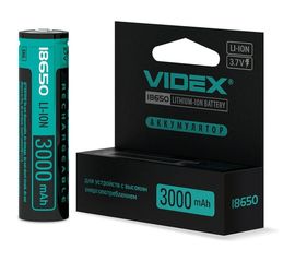 Аккумулятор Videx 18650 3000mAh 1pcs/box с защитой VID-18650-3.0-WP 