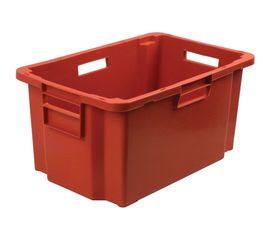 Мясной ящик п/э 600х400х300 сплошной, красный Тара.ру 19566 