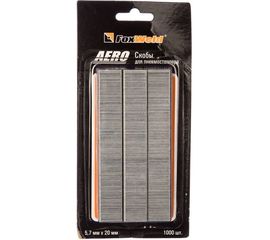 Скобы для пневмостеплера (5.7х20 мм; 1000 шт.) Foxweld AERO 5757 