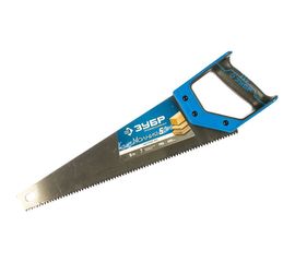 Ножовка по дереву пила Зубр "МОЛНИЯ-5" 400 мм, 5 TPI, прямой крупный зуб, быстрый рез поперек волокон, для крупных и средних заготовок, 15075-40_z02 