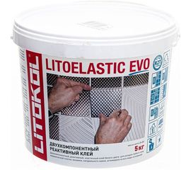 Двухкомпонентный клей LITOKOL LITOELASTIC EVO 5 kg bucket 484140002 