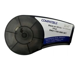 Лента Русмарк BM21-750-595-WT, 19.05мм/6.4м винил, черная на белом BMP21 Plus , Китай RM142797 