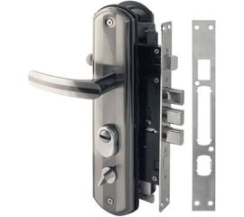 Врезной замок НОРА-М N200-68мм ЕСО правый, мат. хром/черн.никель 16718 