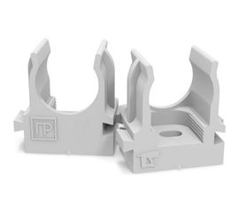 Крепеж-клипса для труб для монтажного пистолета Промрукав серая в п д25 100 шт. PR13.0121 