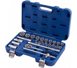 Набор торцевых головок 1/2, 25шт, кейс КОБАЛЬТ 010202-25 