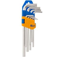 Набор торцевых шестигранных Г-образных ключей 9шт KRAFT KT 700569 