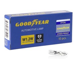 Автомобильная лампа накаливания Goodyear W1.2W 12V 1.2W W2x4.6d коробка: 10 шт. GY015201 