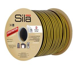 Самоклеящийся уплотнитель Sila pro D 50 м, 12х10 мм, черный SD-54 