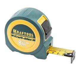 Рулетка Kraftool PRO Kraft-Max длинный вылет, нейлон, упрочненный двухкомпонентный корпус, 8м 27мм 34127-08-27 