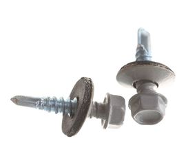 Кровельный саморез Качественный КРЕПЕЖ серый RAL 7004, 5.5х25 мм, 150 шт 0500147 КЧ 