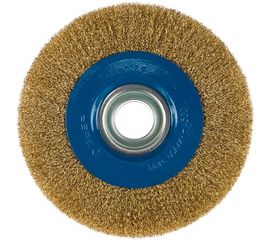 Щетка дисковая (200х32 мм; витая стальная латунированная проволока 0.3 мм) для точильно-шлифовального станка ЗУБР 35186-200_z01 