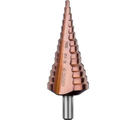 Сверло ступенчатое по сталям и цветным металлам КОБАЛЬТ (4-39 мм; 14 ступеней; Р6М5+Co) ЗУБР 29672-4-39-14_z01 