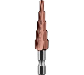 Сверло ступенчатое по сталям и цветным металлам КОБАЛЬТ (4-12 мм; 5 ступеней; Р6М5+Co) ЗУБР 29672-4-12-5_z01 