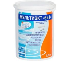 Средство для комплексной обработки воды Маркопул Кемиклс Мультиэкт 6 в 1, 0.8 кг банка М61 