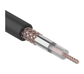 Коаксиальный кабель REXANT RG-58 A/U, 50 Ом, Cu/Al/Cu, 64%, бухта 100 м, черный 01-2003 